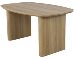 Eettafel Japandi deens ovaal 160cm lichtbruin MDF Juno deens ovale eetkamertafel Japanse stijl