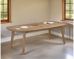 Eettafel Jay Deens ovaal eiken 240x100x77 cm - Naturel