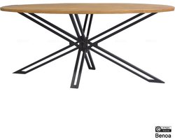 Eettafel Jayden ovaal mangohout 180x90 cm