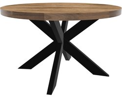 Eettafel Jones rond 130cm lichtbruin mangohout