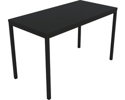 Eettafel - Kantinetafel 120 x 60 x 75 Computertafel Bureau Tafel Metaal Zwart RAL 9005 kantine