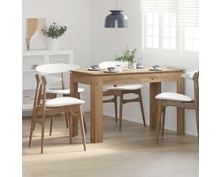 Eettafel - Keukentafel eetkamer - Thuis kantoor - Glad oppervlak - 120x60x76cm - Eiken