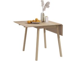 Eettafel-klaptafel-keukentafel-2 uitklapbare delen-110 x 86 x 75 cm-naturel