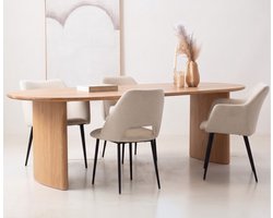 Eettafel Lazlo ovaal eiken 200x100x77 cm - Naturel