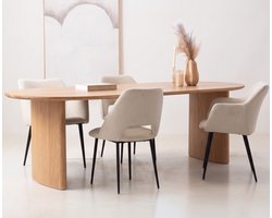 Eettafel Lazlo ovaal eiken 240x110x77 cm - Naturel