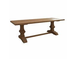 Eettafel Le Mans teakhout kloosterpoot 240x100 cm