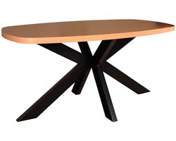 Eettafel Leco deens ovaal 160cm eiken melamine ovale tafel eetkamertafel