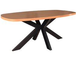 Eettafel Leco deens ovaal 180cm eiken melamine ovale tafel eetkamertafel