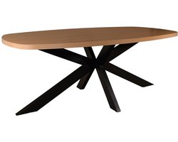 Eettafel Leco deens ovaal 270cm eiken melamine ovale tafel eetkamertafel