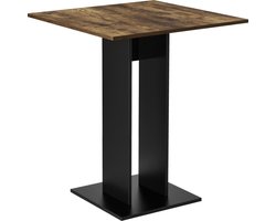 Eettafel Lindesnes vierkant 65x65x78 walnootkleurig en zwart