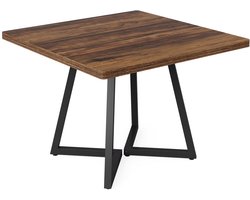 Eettafel Livanti - Voor 4 personen - Vierkant - Keukentafel 80cm - Voor eetkamer - Bruin