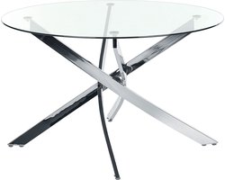 Eettafel MARAMO Zilver 120 cm 120 cm Veiligheidsglas