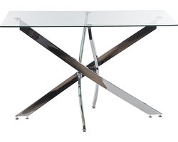 Eettafel MARAMO Zilver 120 cm 70 cm Veiligheidsglas