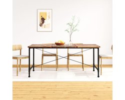 Eettafel Massief Hout - Tuintafel Terrastafel - Buiten Eten - Uniek Vintage Design - 180 x 90 cm - Multicolor