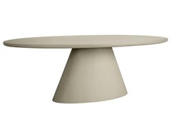 Eettafel Mello ovaal Beton 200x110 cm - Beige