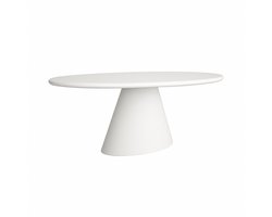 Eettafel Mello ovaal Beton 220x120 cm - gebroken Wit