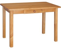 Eettafel met lade - Keukentafel Hout - Gezellig Tafelen - Handgemaakt Massief - 110 x 70 cm - Elzenhout