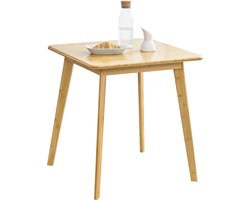 Eettafel Närpes bamboe 70x70x75 cm houtkleurig