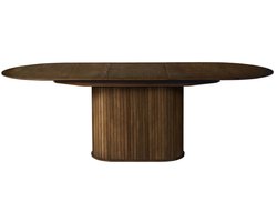 Eettafel Nola eikenhout Ovaal uitschuifbaar 95x180-230 CM - Bruin