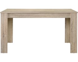 Eettafel Nora landelijke stijl 140x90x77 cm licht eiken