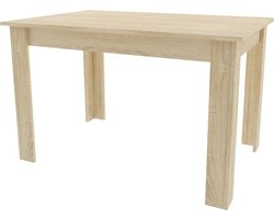 Eettafel NP 120x80 - SONOMA - Modern Design, Kleur: Eiken Sonoma, Geschikt voor Keuken, Eetkamer en Woonkamer, 120 x 80 cm