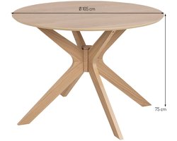 Eettafel Ø 105 cm Eleanor Eik