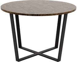 Eettafel Ø 110 cm Mable Marmer Bruin