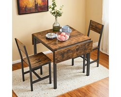 Eettafel – Opvouwbare keukentafel voor 2–4 personen – Voor kleine ruimtes – Houtkleur