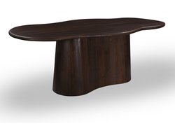 Eettafel Organisch 260cm - Donkerbruin Mangohout - Jessie - Giga Meubel