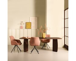 Eettafel Quick - Hout - Bruin/Hout - Bruin/Hout - Eiken - 220 x 76 x 100 cm (BxHxD)
