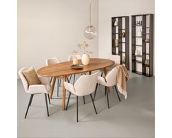 Eettafel Rego - Hout - Bruin - 220x76x110 cm (BxHxD)