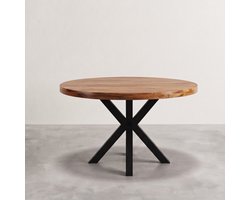 Eettafel Rond 140 cm mangohout naturel