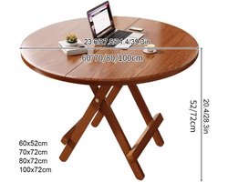Eettafel Rond - Klaptafel Uitschuifbaar - Ruimtebesparend Wonen - Compact Ontwerp - Geel