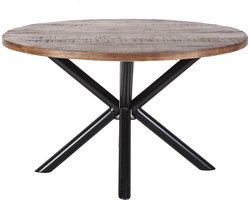 Eettafel rond met kruispoot Eleonora mangohout | 150 cm