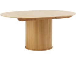 Eettafel Rond Naturel - Uitschuifbaar - Ø120-167cm - Nola - Giga Living