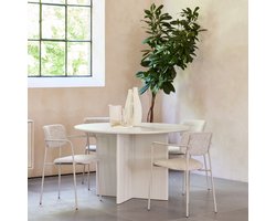 Eettafel Rond Ø110cm - Greige - 2-4 Personen - Palma - Giga Living