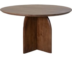 Eettafel Rond Ø130cm - Bruin Acaciahout - Danae - Giga Meubel