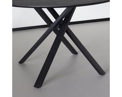 Eettafel rond Ronsi Antoinette zwart 140cm ronde tafel MDF eetkamertafel