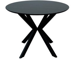 Eettafel rond Ronsi zwart 100cm ronde tafel MDF eetkamertafel