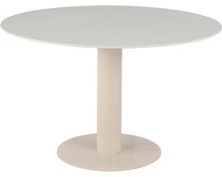 Eettafel Rond - Wit - Keramisch - 120cm - Eettafel Malia - Giga Meubel