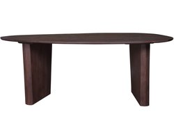 Eettafel Rudo 180 x 110 cm - Espresso Mangohout - Organisch - Japandi - 4 personen - Keukentafel
