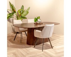 Eettafel Salvator | Ovaal | Walnoot Mangohout