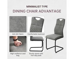 Eettafel Set met 6 Stoelen Uitschuifbaar 120-160 cm Rond/Rechthoekig MDF Donker Houtlook – Moderne Eetkamerset met Metalen Poten & Gestoffeerde Stoelen – 115x115x75 cm – Laura