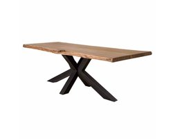 Eettafel Soria rechthoekig boomstamtafel acacia 180 cm