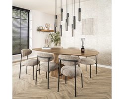 Eettafel Sue 215 cm Mangohout Zand