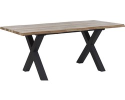 Eettafel uitschuifbaar BRONSON Donkerbruin 140/180 cm 90 cm