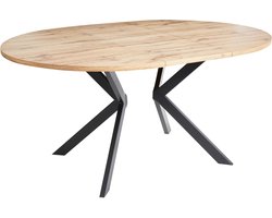 Eettafel uitschuifbaar CARLEA Lichtbruin 120/160 cm 120 cm