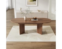 Eettafel Uitschuifbaar - Eettafel - Gezellig Tafelen - Verstelbare Lengte - 140/180 x 90 cm - Walnoot