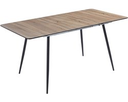 Eettafel uitschuifbaar keukentafel tafel "Ebele" - 120/160 x 80 x 76 cm - Eiken