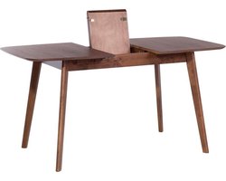 Eettafel uitschuifbaar MADOX Donker walnoothout 120/150 cm 75 cm